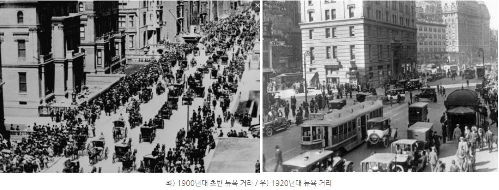 .포드.의 파괴적 혁신은 이동 수단을 마차에서 자동차로 근본적으로 변화시킨 사례.